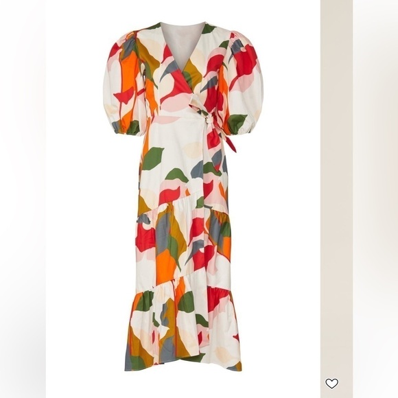 Anthropologie HUTCH wrap dress white floral dress size XS - Picture 4 of 14